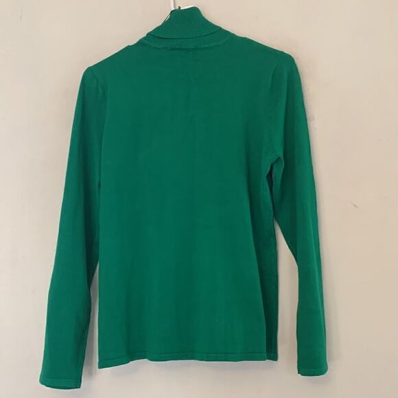 RED green turtleneck long sleeve sweater Size XL NWT - Picture 2 of 8
